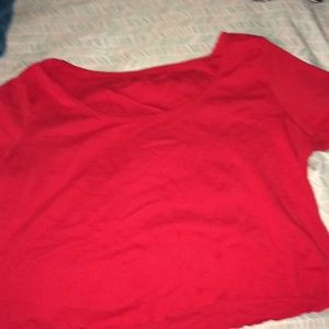 A red croptop